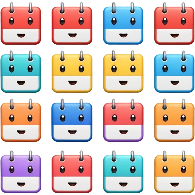 Cute calendar emoji