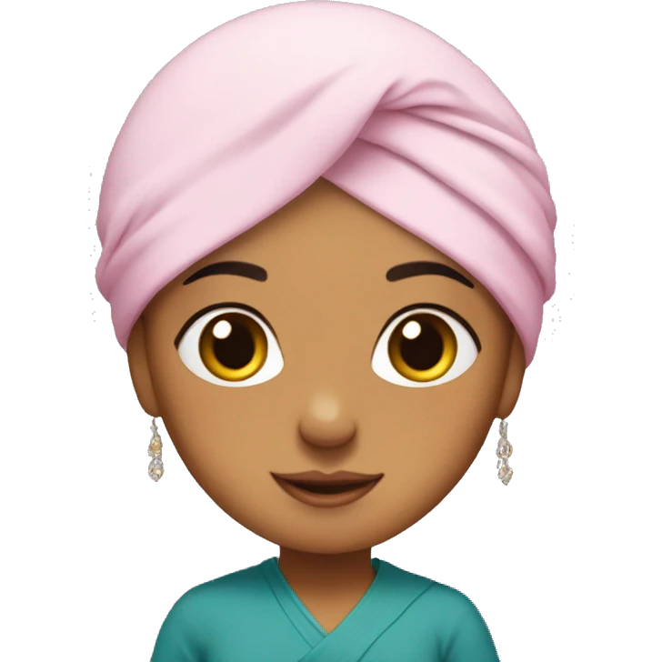 Sikh Girl wearing a around turban  emoji