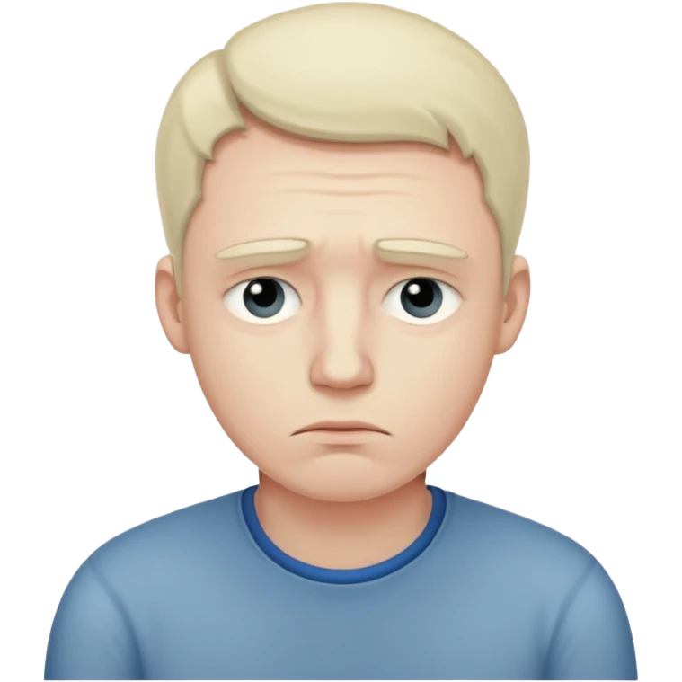 Sad man contemplating life emoji