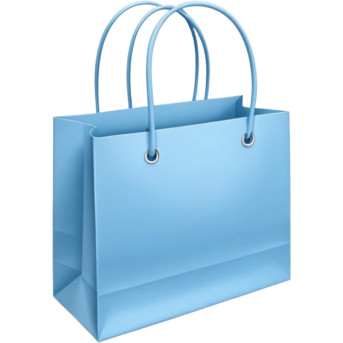 Light blue shopping bags emoji