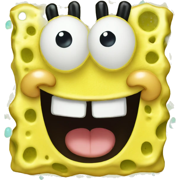 Sponge bob head smiling  emoji