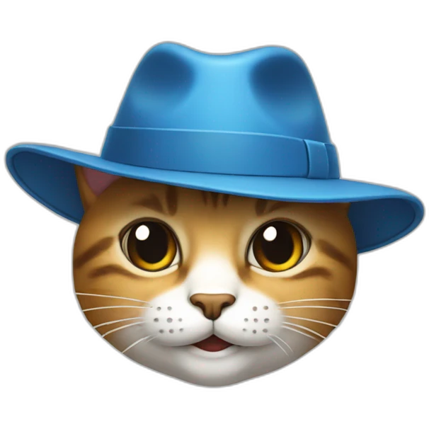 Un chat chapeau emoji