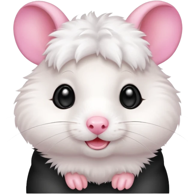 White pretty hamster emoji emoji