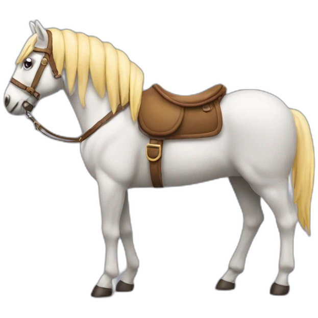 Cheval qui bois un bierre emoji