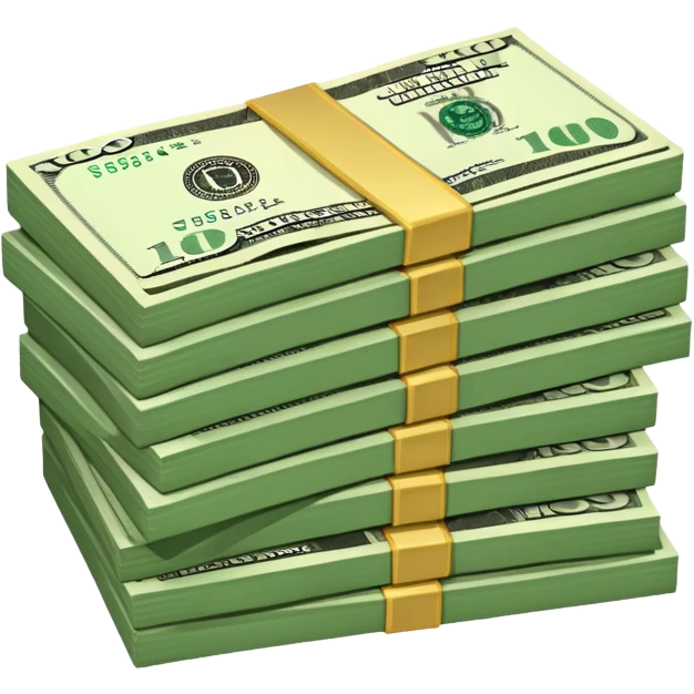 1 stack of dolars emoji