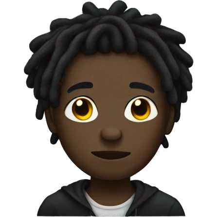 black dark boy with dreads  emoji