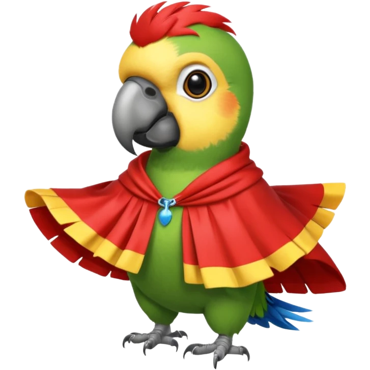 parrot wearing a poncho emoji