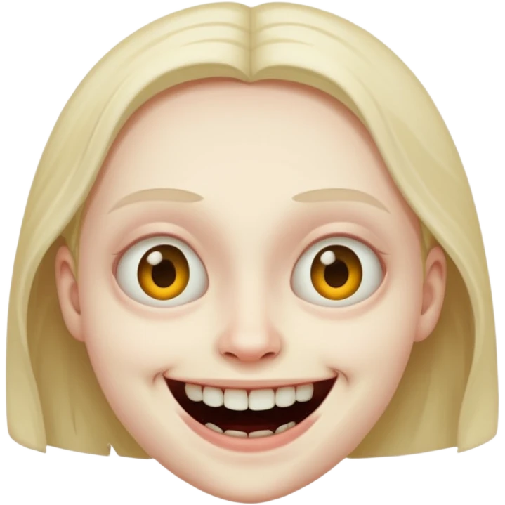 Weird creepy smile  emoji