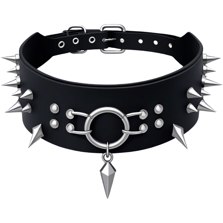  goth spike choker collar emoji