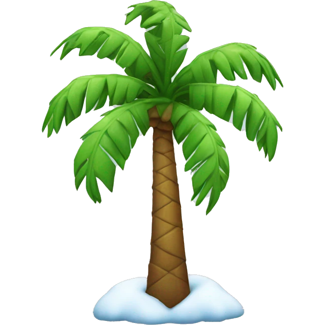 Snow on a palm tree emoji