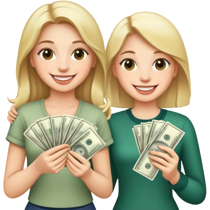 girls with money emoji