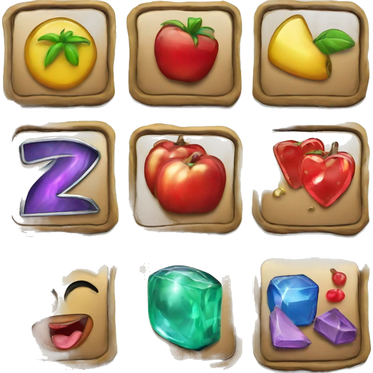 seven slot machine simbols emoji