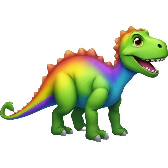 rainbow dinosaur emoji