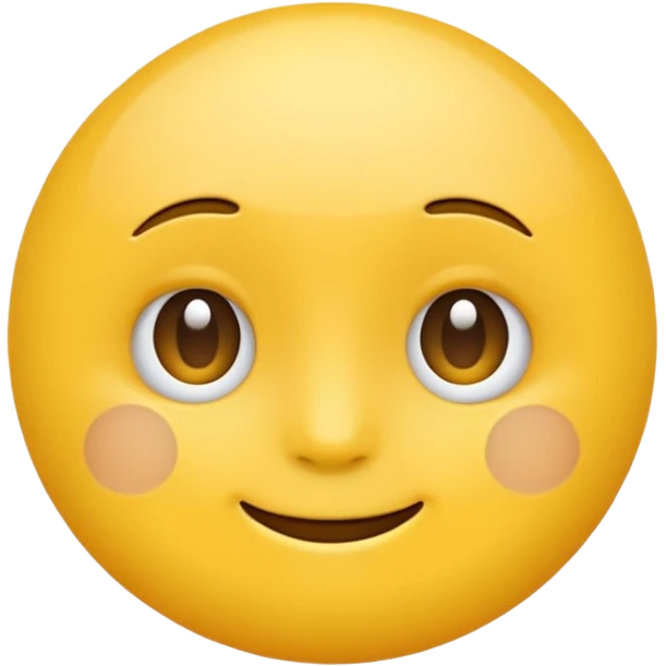 Emoji, yellow round neutral face emoji