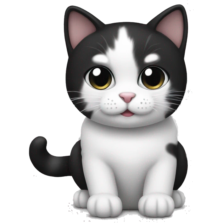 cute black and white cat emoji