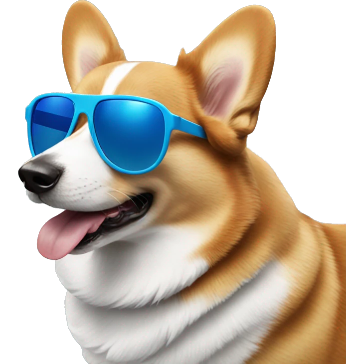 Corgi with blue sunglasses  emoji