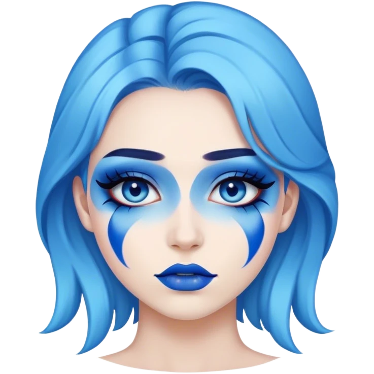 Makeup blue  emoji