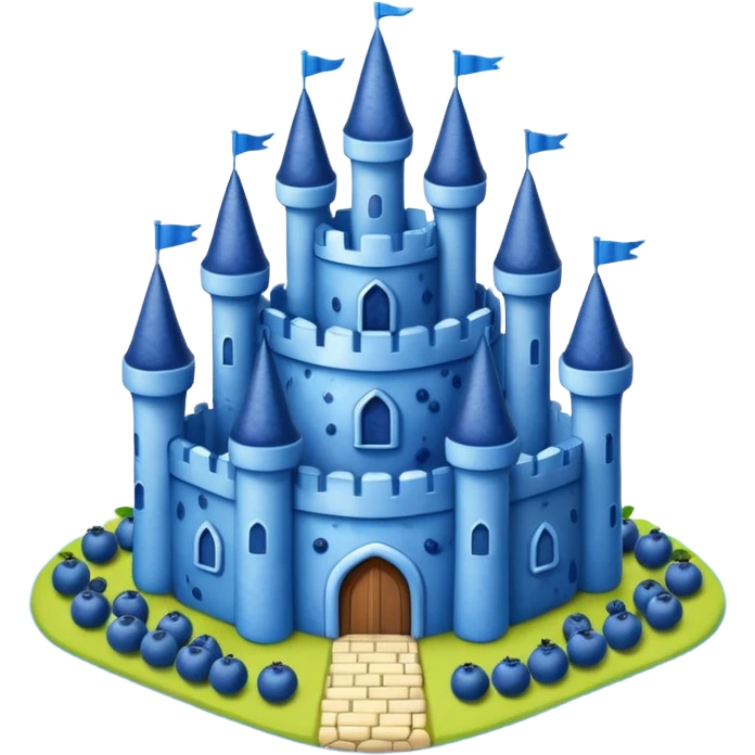 Blueberry fruit castle emoji