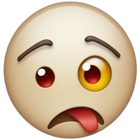 Sad emoji Face with itchy red allergy eyes emoji