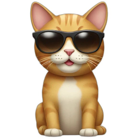 Cat with sunglasses emoji