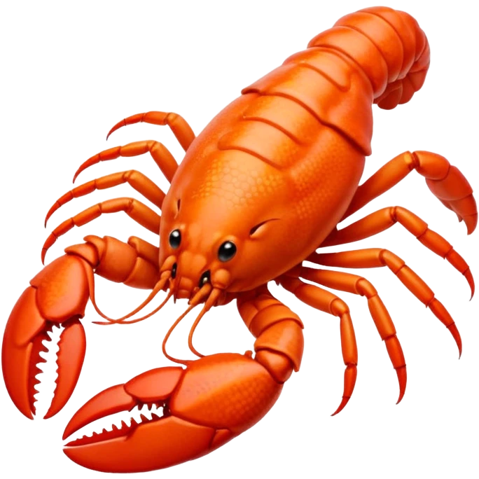 plump crayfish with a pellet in its claw emoji