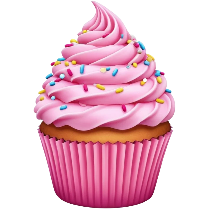 cupcake with pink icing emoji