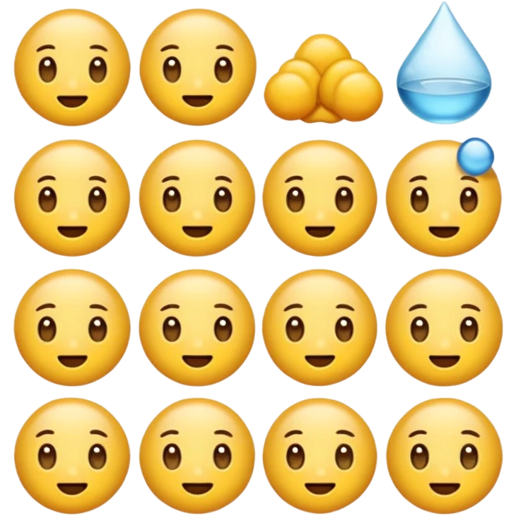 하얀 동그란 강아지 emoji
