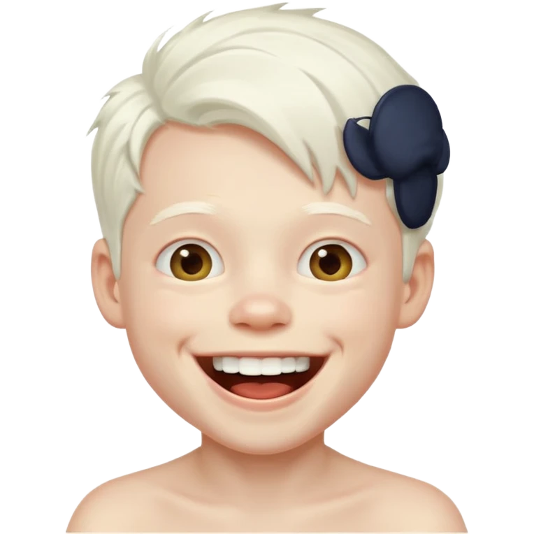 young albino emoji boy laughing emoji