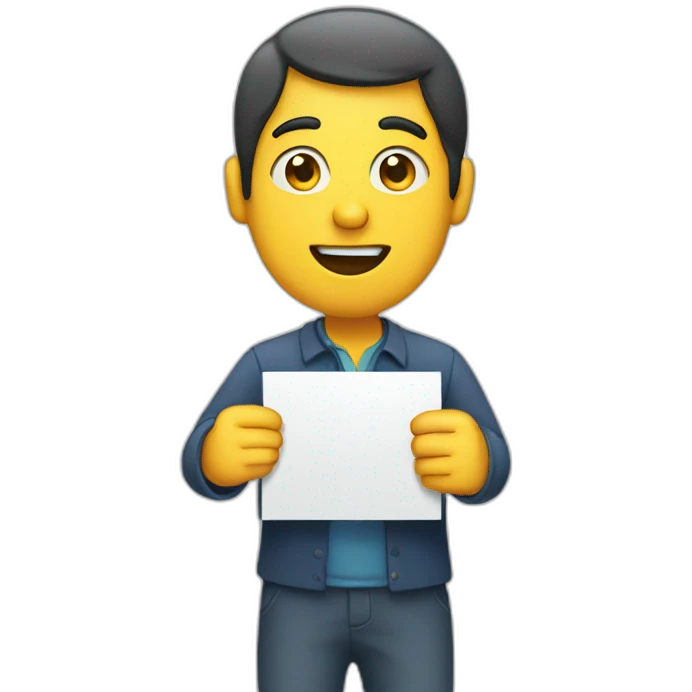 man holding info sign emoji