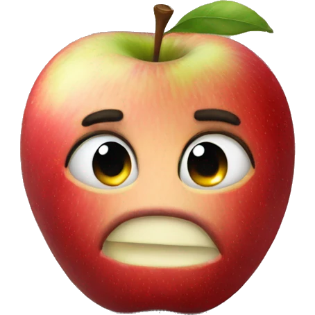 half an apple emoji