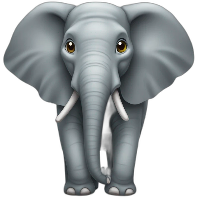 éléphant avec une souris emoji