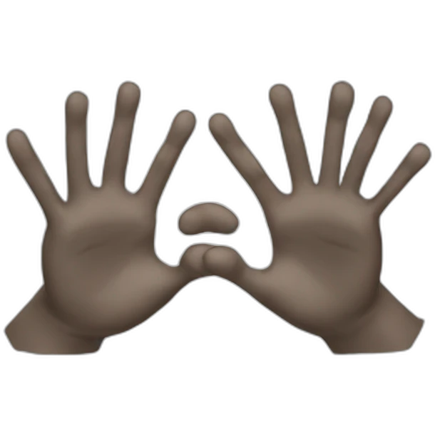 Racoon hands emoji