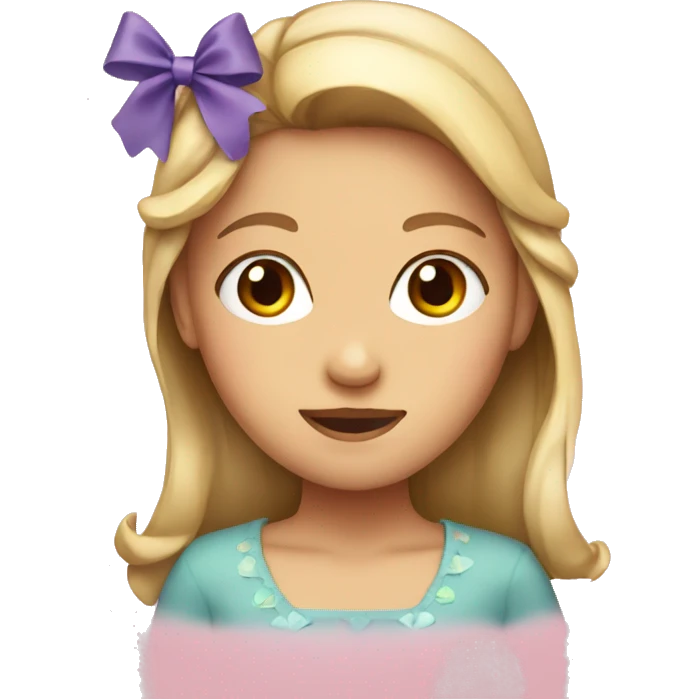 girl with bow emoji