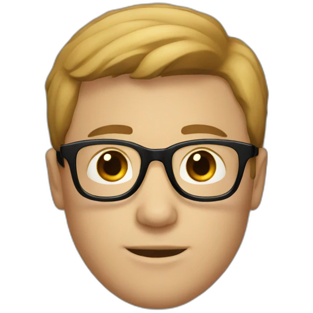 white-male-brown-hair-black-round-glasses emoji