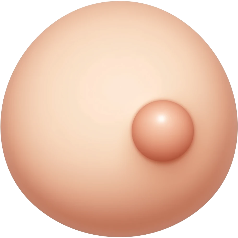 Pink skin color colour realistic breast nipple emoji