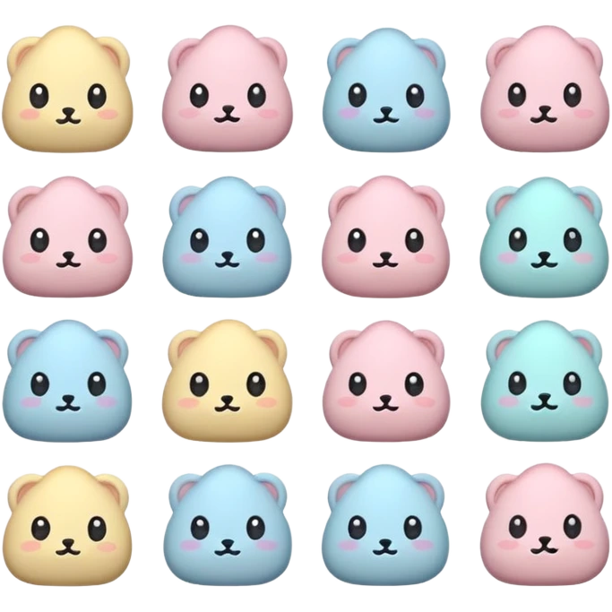 Create a cute, small 3D sticker in a realistic digital illustration style, with soft textures and pastel colors. Object
 emoji