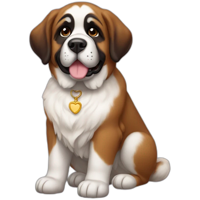 Cute little Saint Bernard emoji