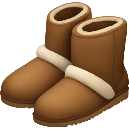 Brown ugg shoes emoji