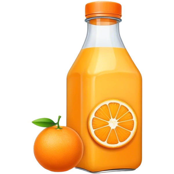 Orange juice bottle emoji