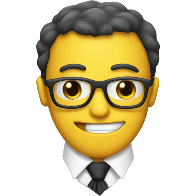XD Smiley with tie emoji