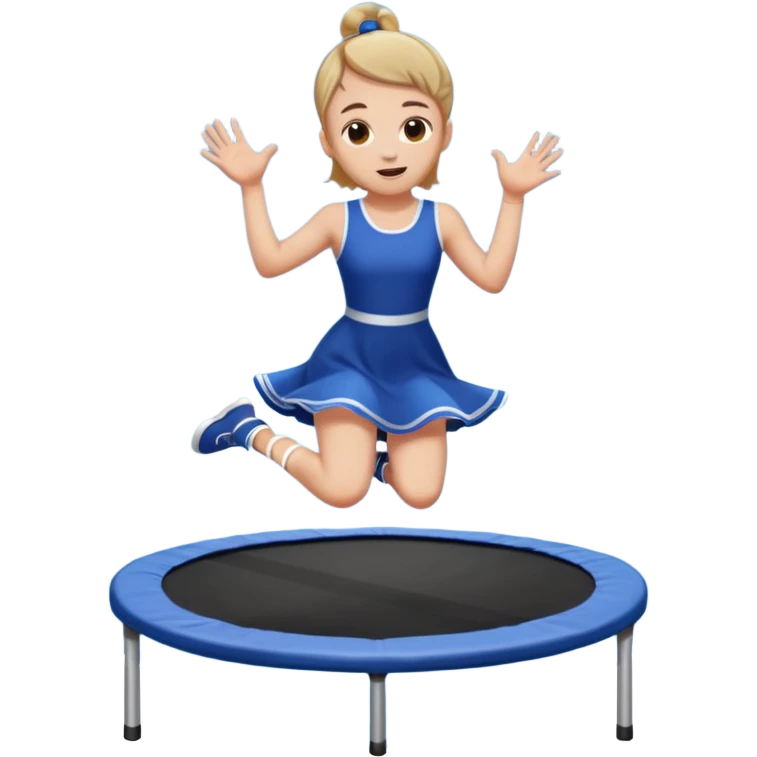 squeezie en robe qui fait du trampoline emoji