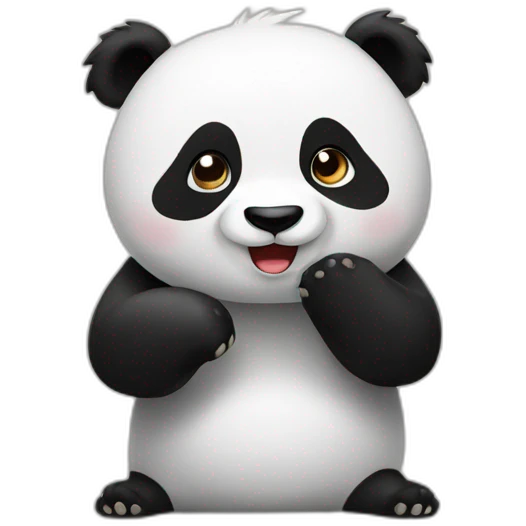 Panda teasing emoji