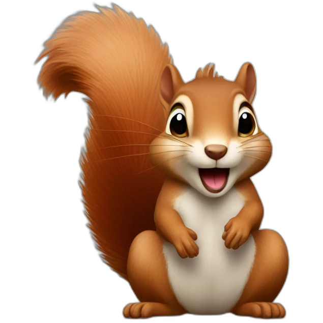 squirrel teases shows tongue emoji