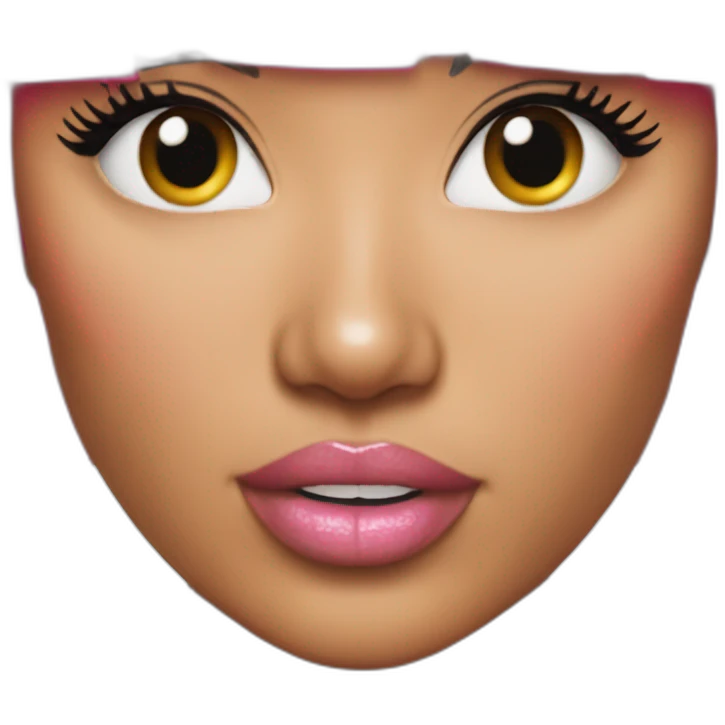  Nicki minaj pink hair frange emoji