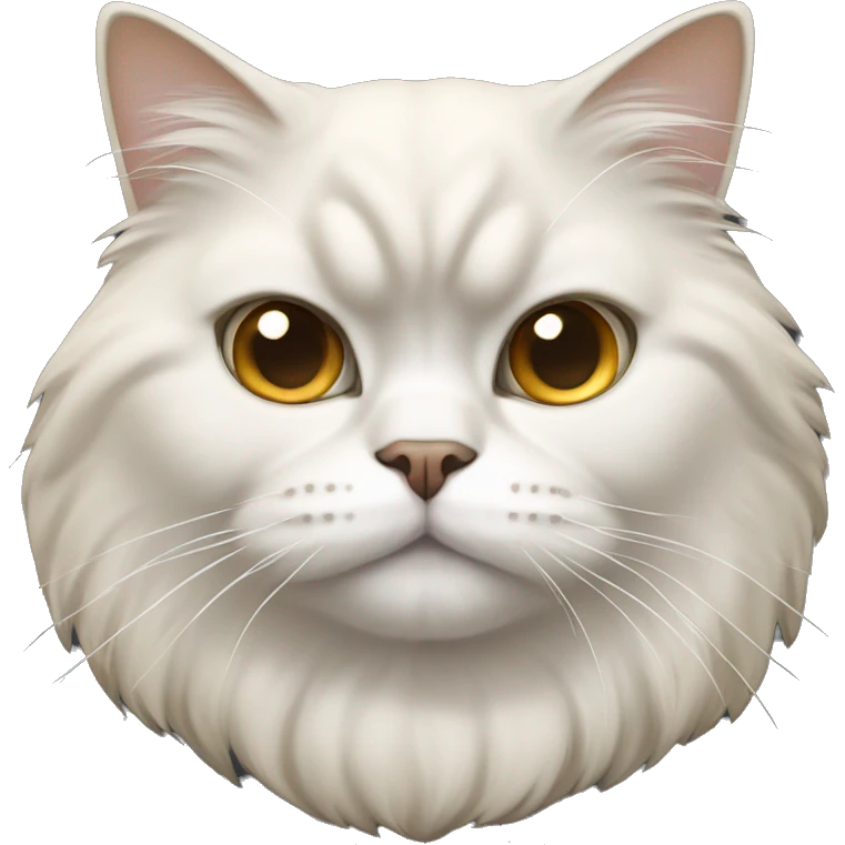 Tan and white Persian cat with tan ears and white face and golden eyes  emoji