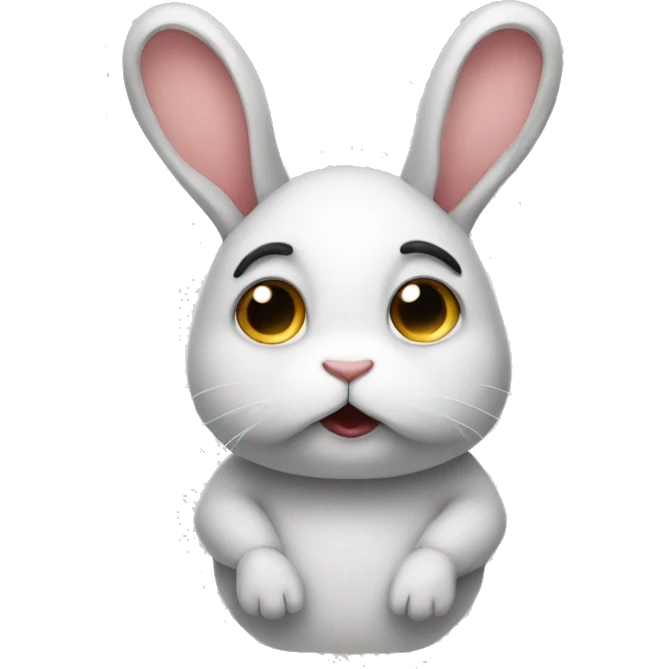 rabbit body unhappy emoji