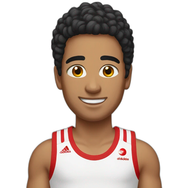 Tunisian in adidas tank top emoji