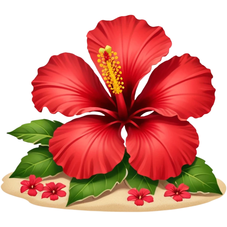 Hibiscus beach emoji  emoji