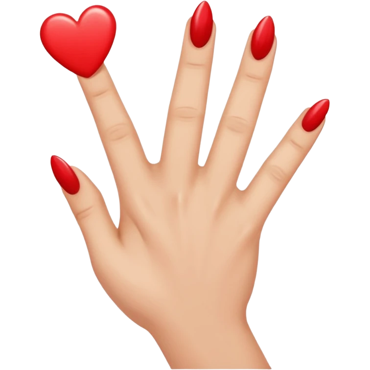 Middle finger with heart emoji