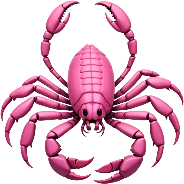 Pastel pink scorpion emoji